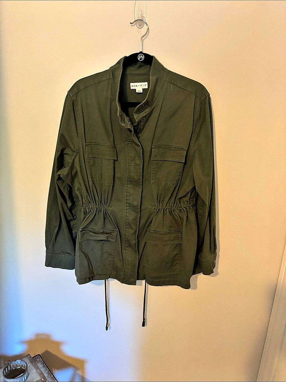 Ava & Viv Utility Jacket in Green Size 1X